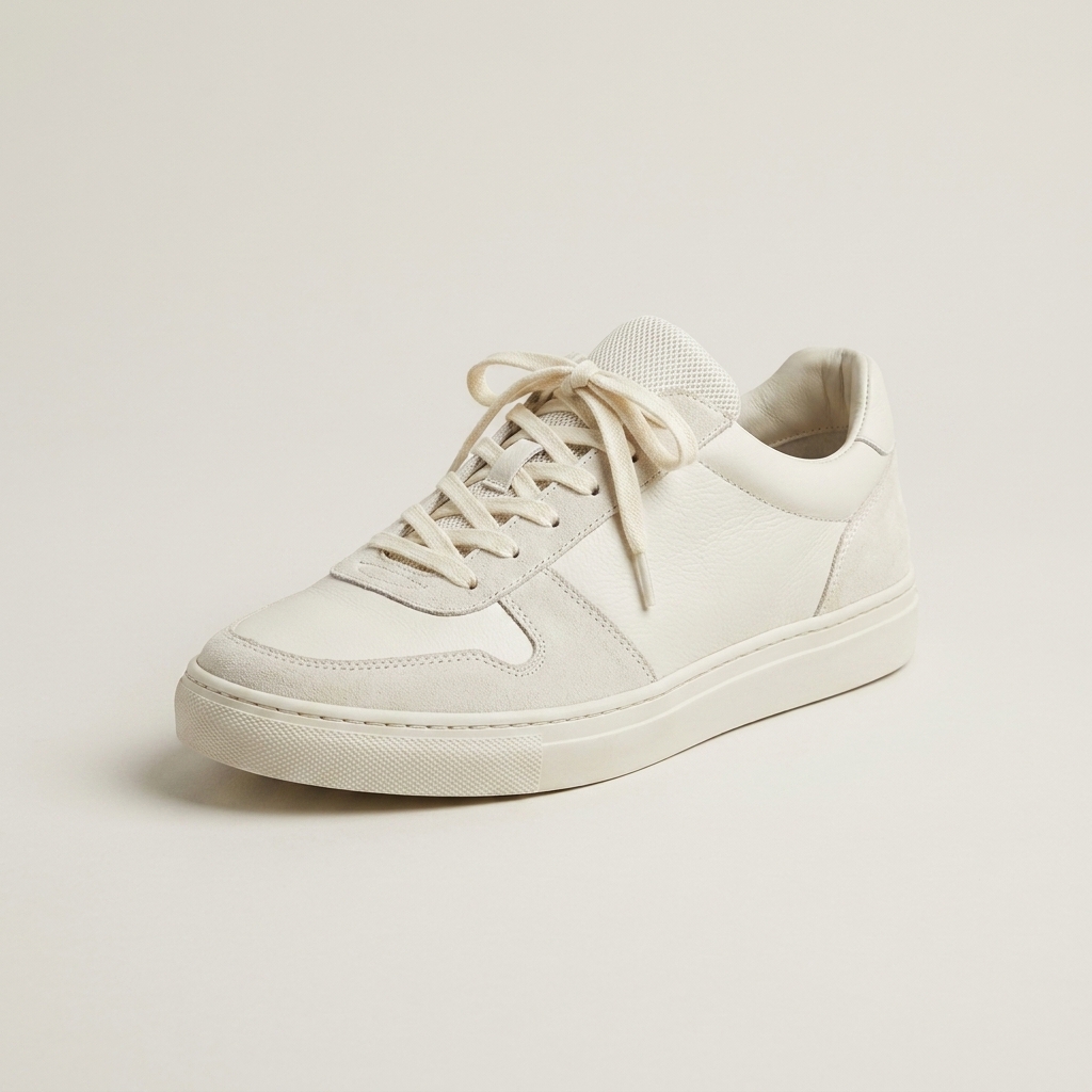 Product photo of a sneaker in a catalog batch processed by AI