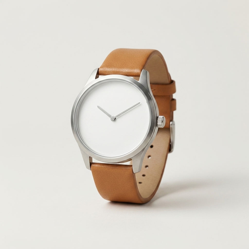 Product photo of a wristwatch in a catalog batch processed by AI